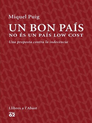 cover image of Un bon país no és un país low cost